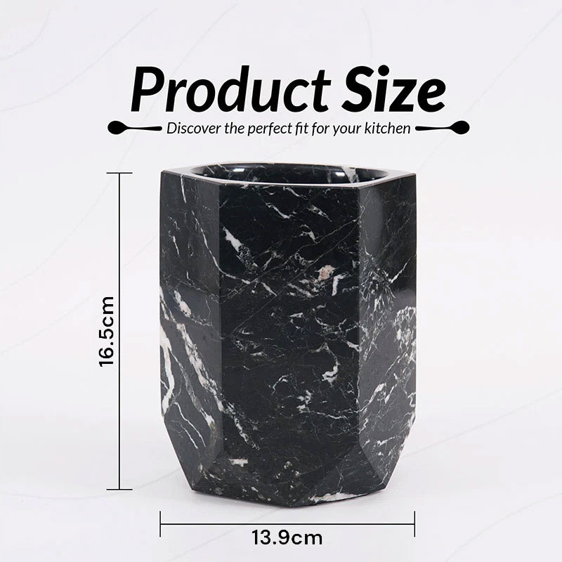 Marble Hexagon Utensil Holder