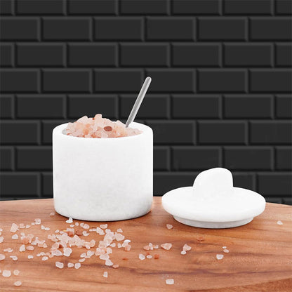Marble Single Salt Cellar with Spoon