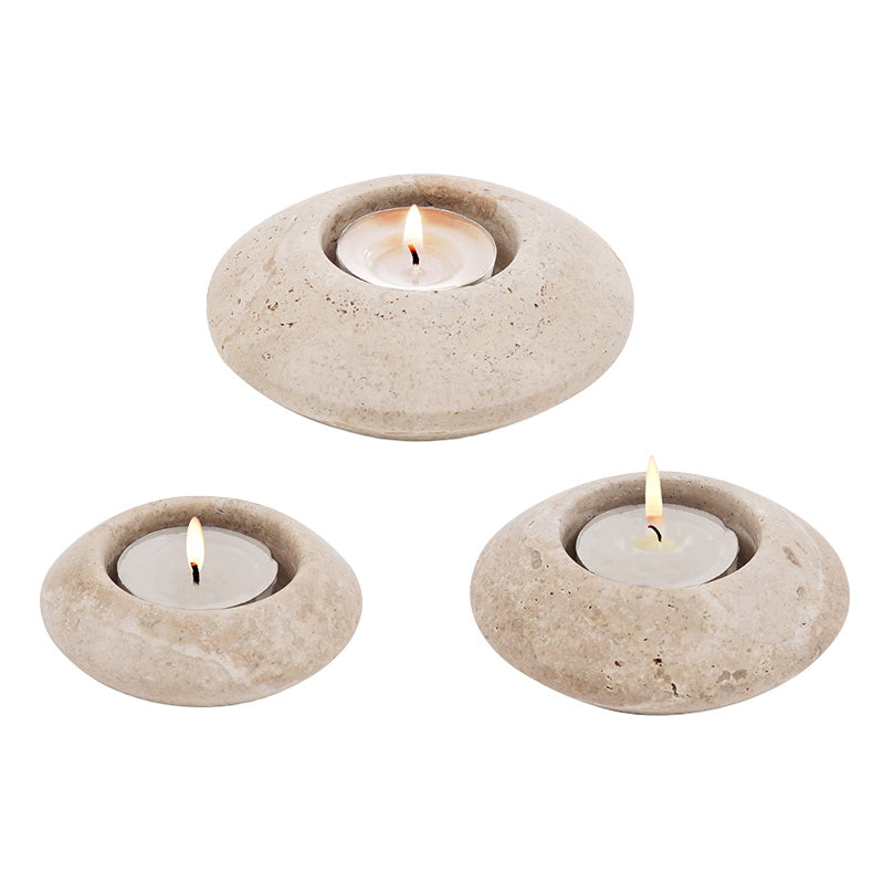 Marble Contour Tealight Candle Holder - Set of 3