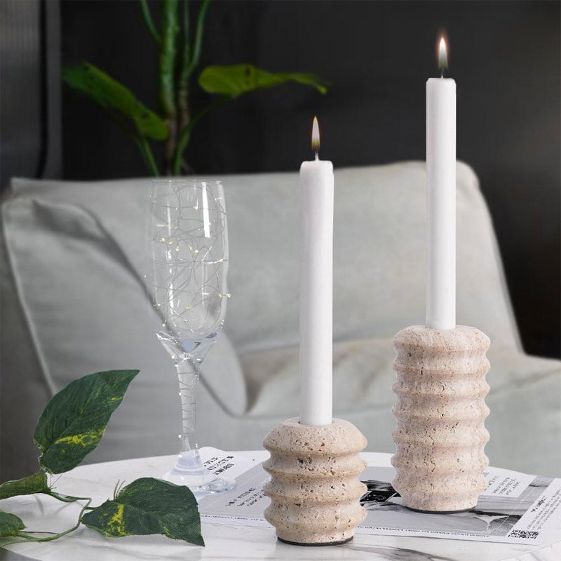 Marble Spring Candle Holder Set of 2