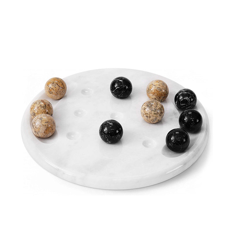 Marble 25cm Tic Tac Toe - Black & Coral