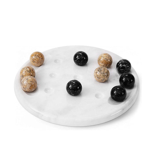 Marble 25cm Tic Tac Toe - Black & Coral