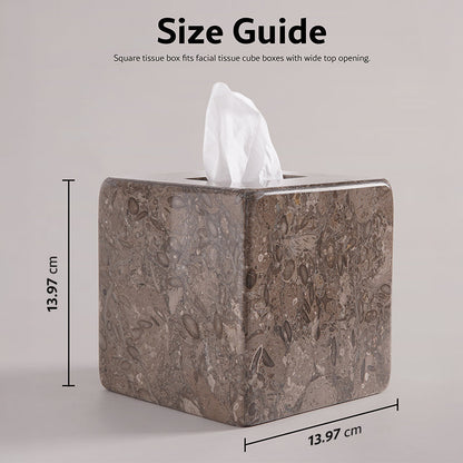 Marble Tissue Box Holder Square