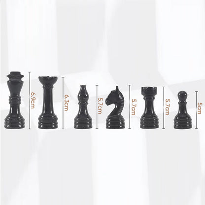 Marble Chess Set 30cm – Black & Golden