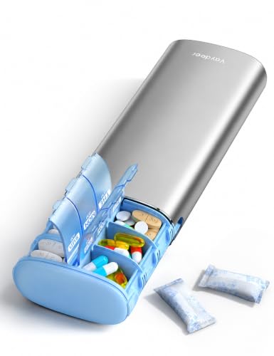 DoseNest™ Metal 7-Day AM/PM Pill Organizer — Airtight, Moisture-Proof, Large Capacity