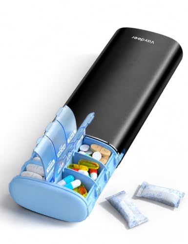 DoseNest™ Metal 7-Day AM/PM Pill Organizer — Airtight, Moisture-Proof, Large Capacity