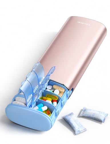 DoseNest™ Metal 7-Day AM/PM Pill Organizer — Airtight, Moisture-Proof, Large Capacity