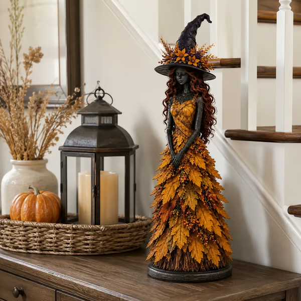 Enchanted Autumn Witch Figurine — Collectible Halloween Decor 13