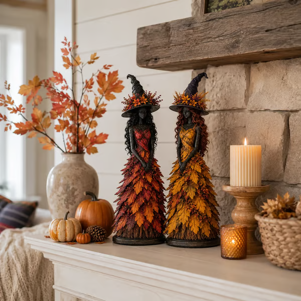 Enchanted Autumn Witch Figurine — Collectible Halloween Decor 17