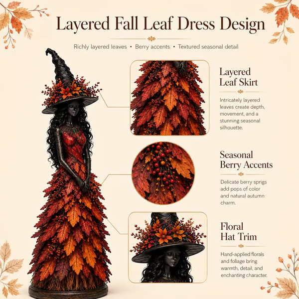 Enchanted Autumn Witch Figurine — Collectible Halloween Decor 10