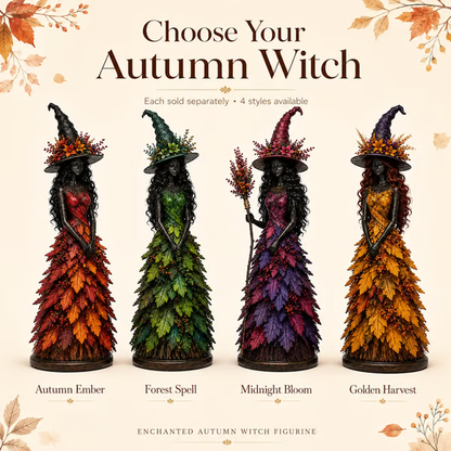 Enchanted Autumn Witch Figurine — Collectible Halloween Decor 11