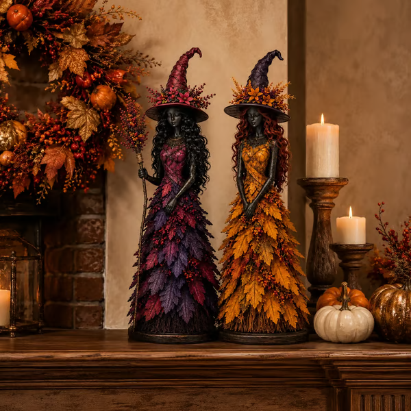 Enchanted Autumn Witch Figurine — Collectible Halloween Decor 16