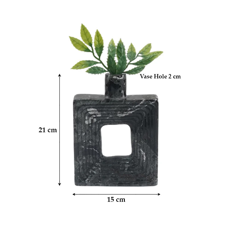 Marble Square Vase - Small
