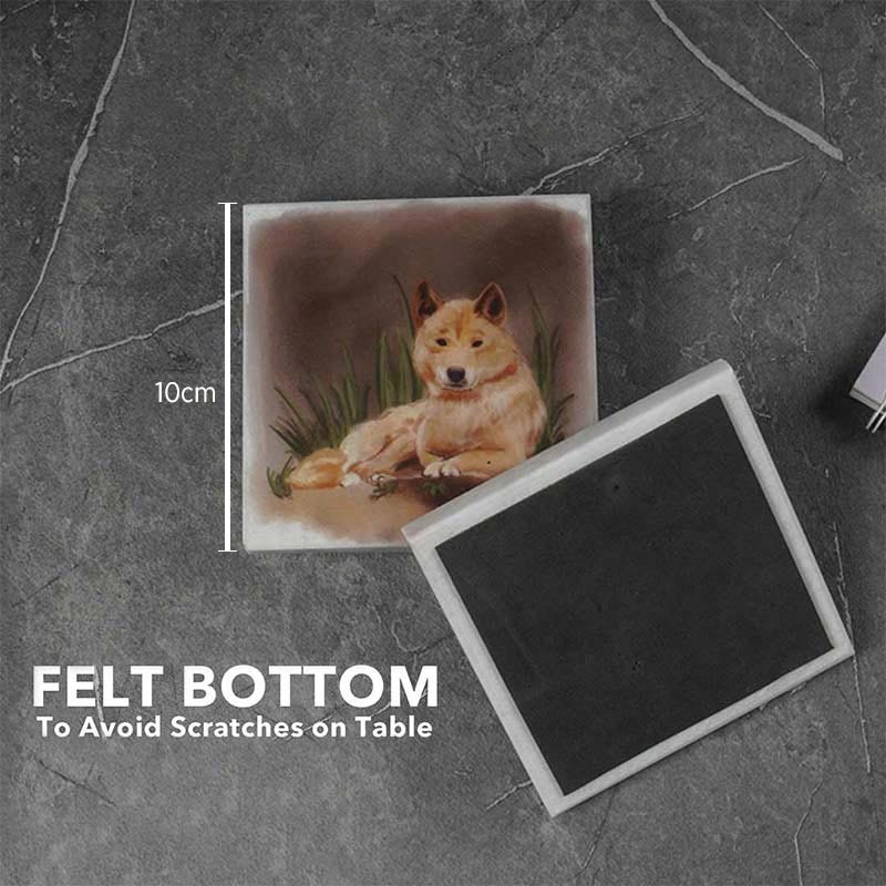 Marble Australian Wild Life Printed Coasters - Set of 4