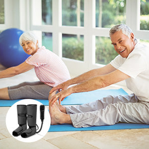 Leg Massager with Air Compression for Circulation and Relaxation, Foot and Calf Massage Machine with Hand-held Controller 2 Modes 3 Intensities, Adjustable Leg Wraps for Home and Office Use