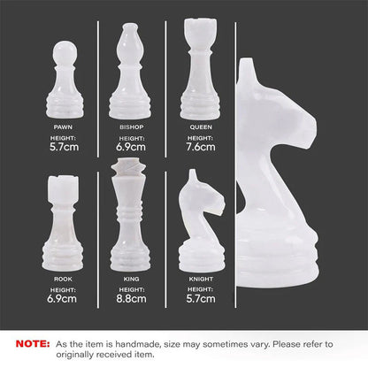 Marble Chess Set 38cm – Black & White