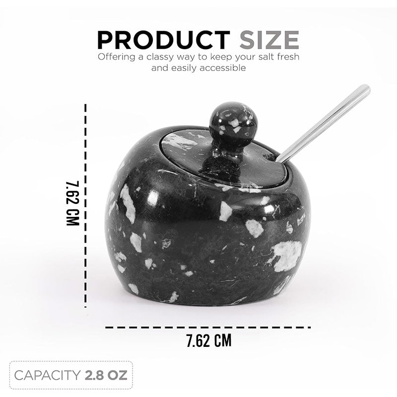 Marble Salt Pig with Lid - Small