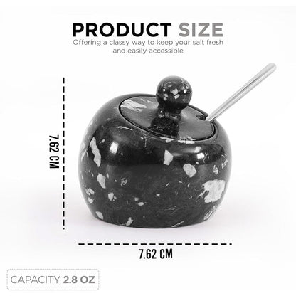 Marble Salt Pig with Lid - Small
