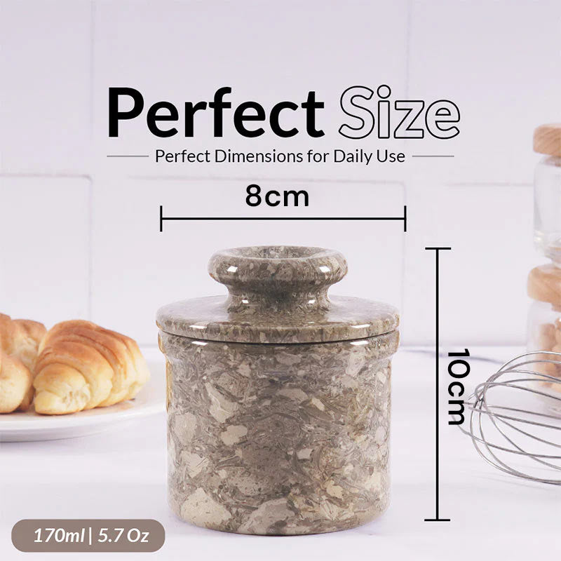 Marble Butter Crock