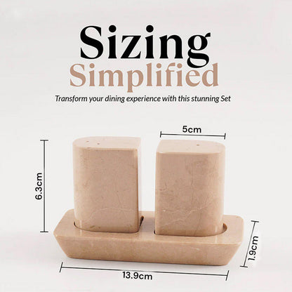 Marble Salt and Pepper with tray