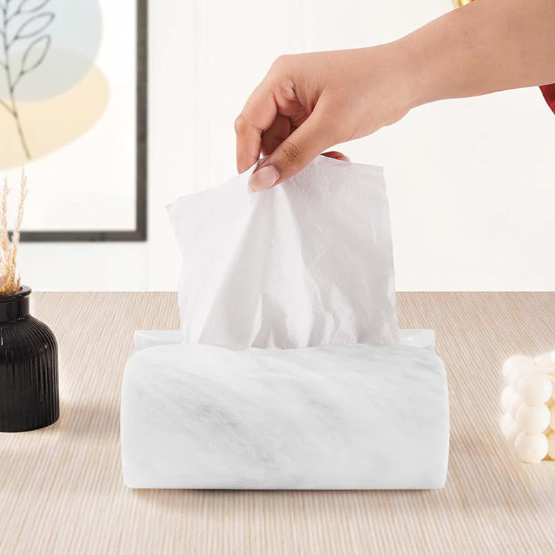 Marble Tissue Box Holder
