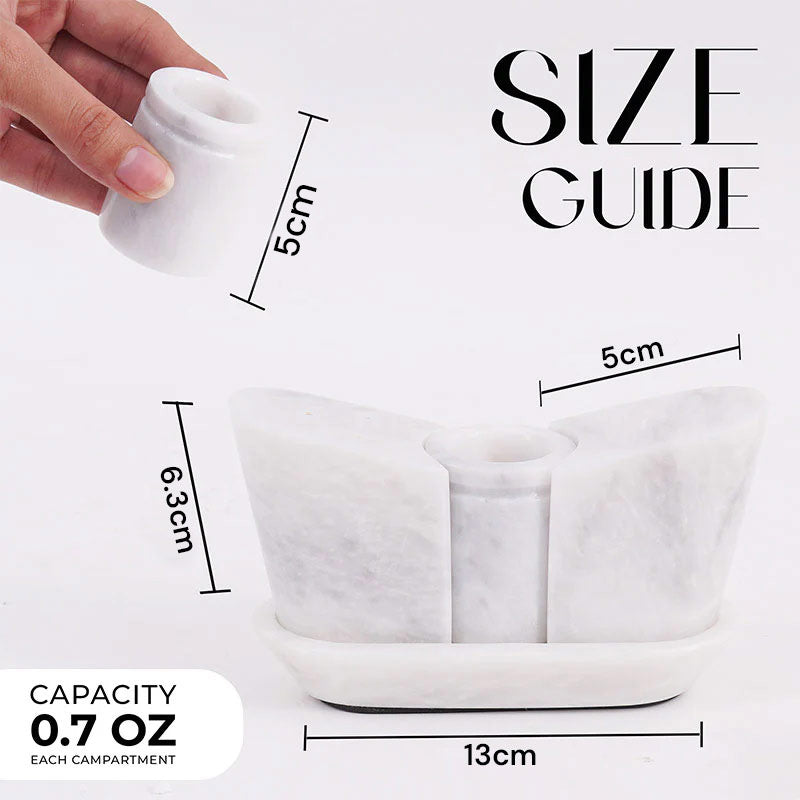 Marble Salt and Pepper with Tray