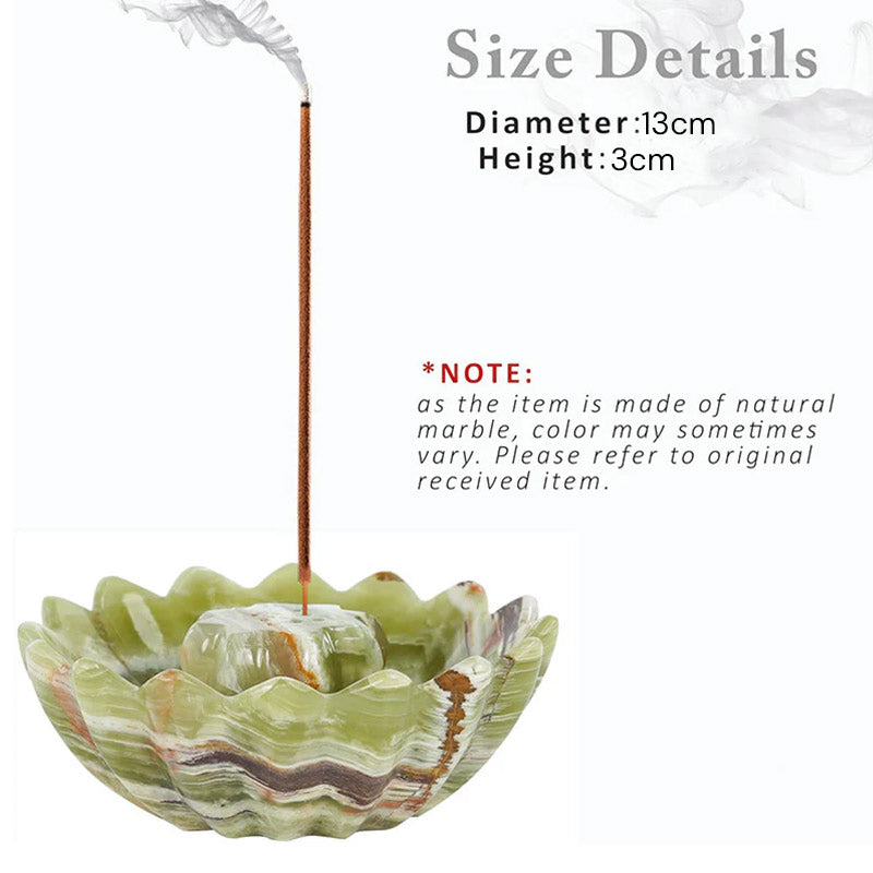 Marble Flower Incense Holder