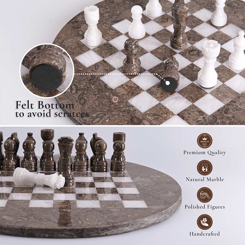 38 cm Round Chess Set