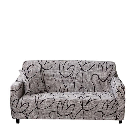 Anyhouz 3 Seater Sofa Cover Light Gray Style and Protection For Living Room Sofa Chair Elastic Stretchable Slipcover