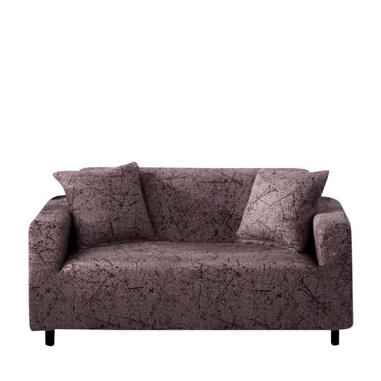 Anyhouz 3 Seater Sofa Cover Chocolate Brown Style and Protection For Living Room Sofa Chair Elastic Stretchable Slipcover