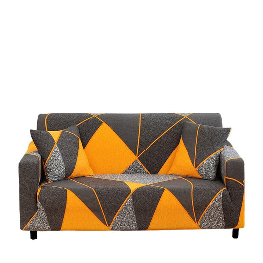 Anyhouz 3 Seater Sofa Cover Marigold Style and Protection For Living Room Sofa Chair Elastic Stretchable Slipcover