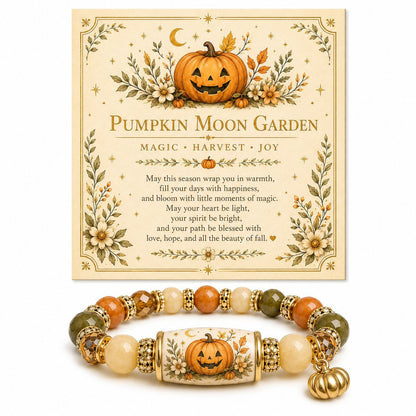 Halloween Black Cat & Pumpkin Beaded Bracelet Gift Set 17