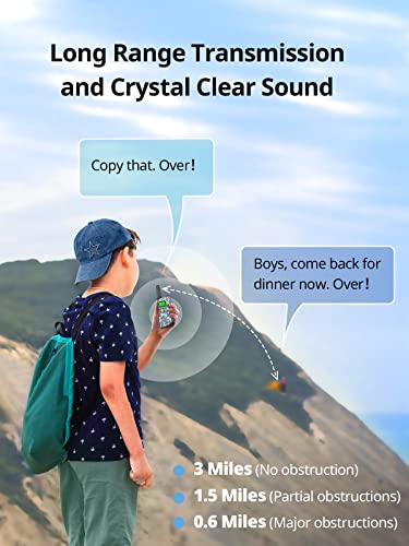 Inspireyes Kids Walkie Talkies — Rechargeable Long-Range 2-Way Radios, Camouflage