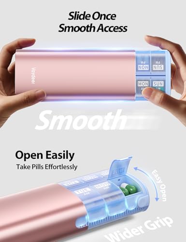DoseNest™ Metal 7-Day AM/PM Pill Organizer — Airtight, Moisture-Proof, Large Capacity