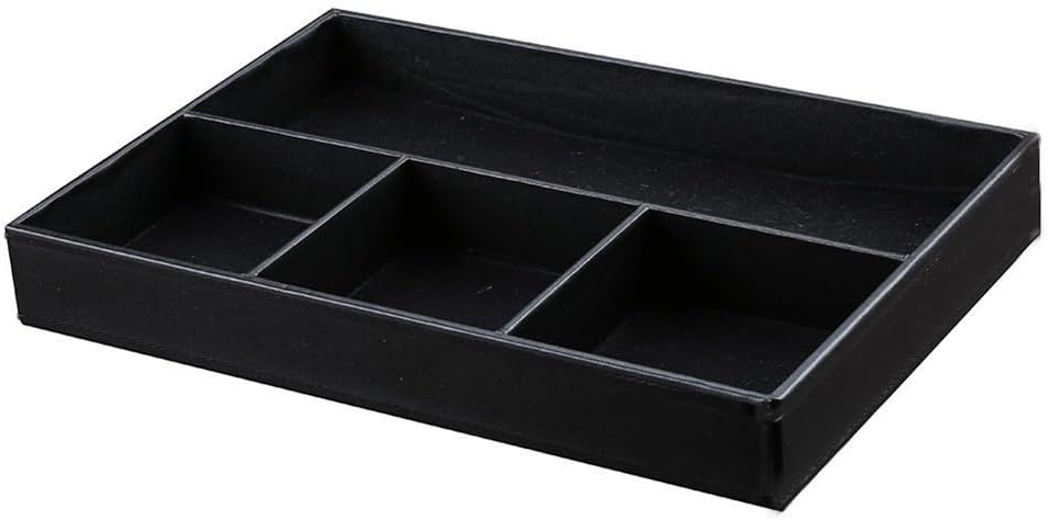 UnionBasic Flat 4-Slot Leather Desk Drawer Tray Stationery S