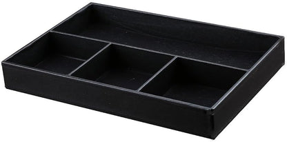 UnionBasic Flat 4-Slot Leather Desk Drawer Tray Stationery S