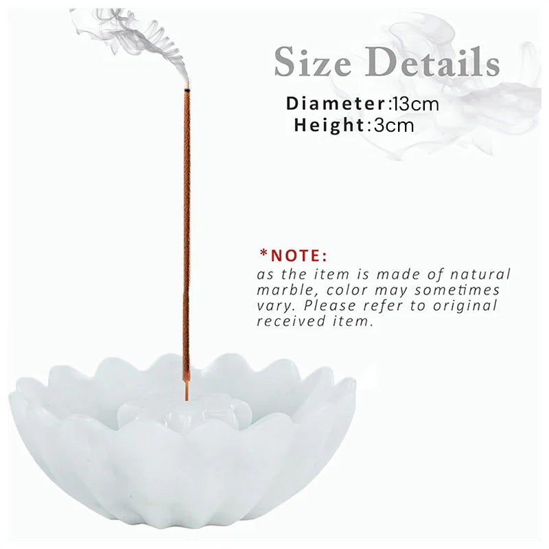 Marble Flower Incense Holder