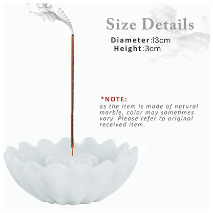 Marble Flower Incense Holder
