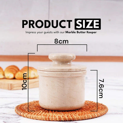 Marble Butter Crock - French