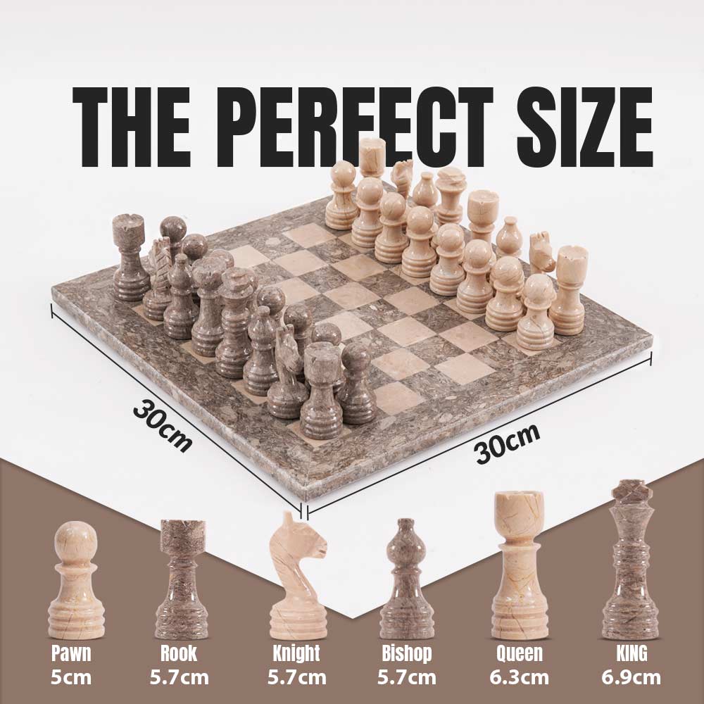 Marble Chess Set 30cm – Oceanic & Verona