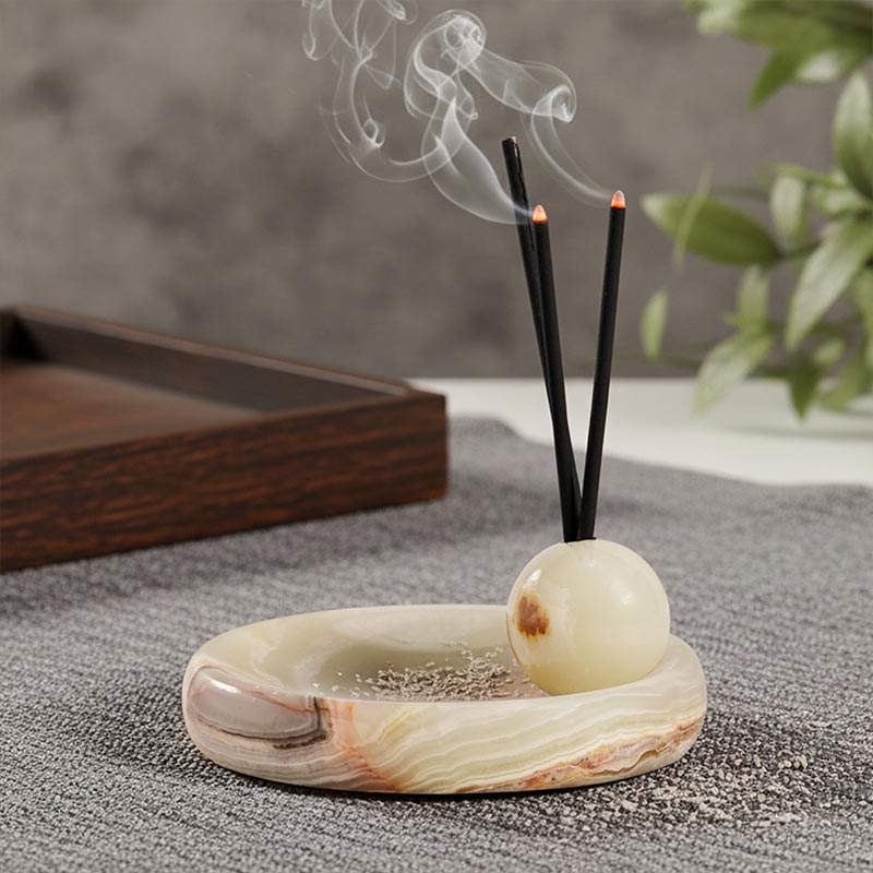 Marble Incense Holder - Design F