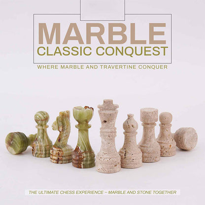 Chess Figures – Travertine & Green
