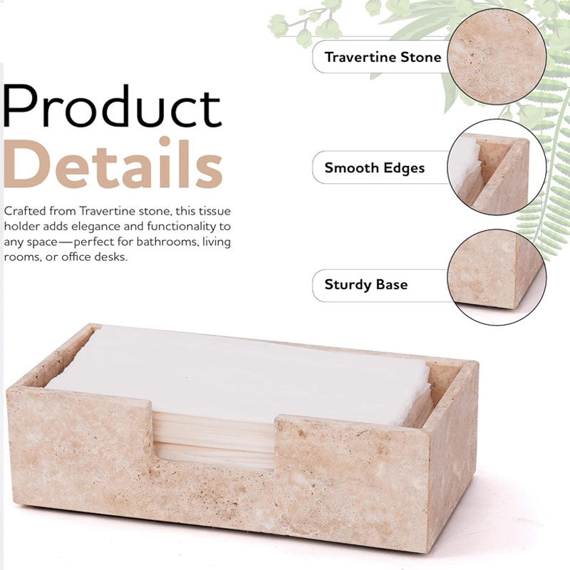 Marble Tissue Box Holder - Design B
