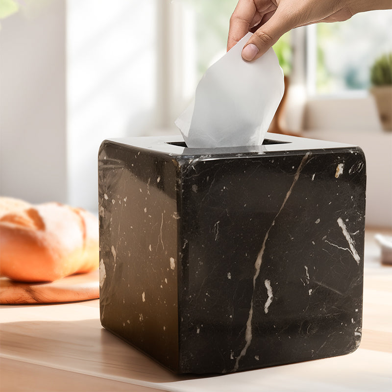 Marble Tissue Box Holder Square