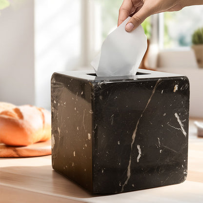 Marble Tissue Box Holder Square