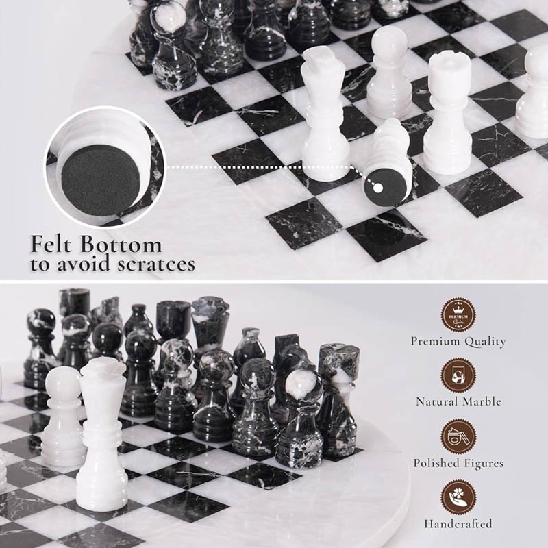 38 cm Round Chess Set