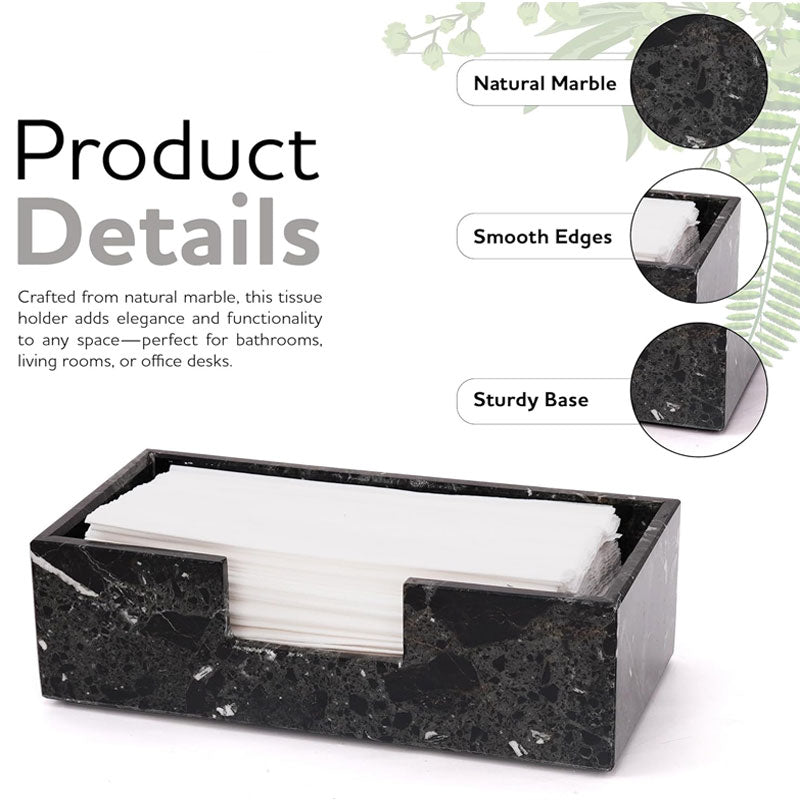 Marble Tissue Box Holder - Design B