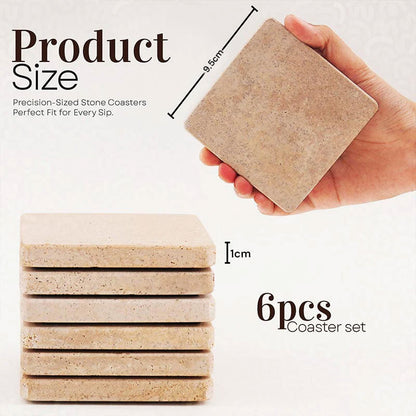 Marble Square Coasters - Set of 6