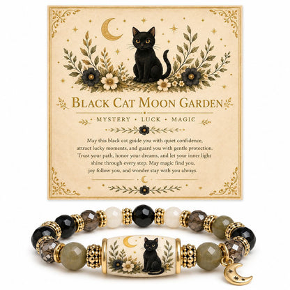 Halloween Black Cat & Pumpkin Beaded Bracelet Gift Set 15