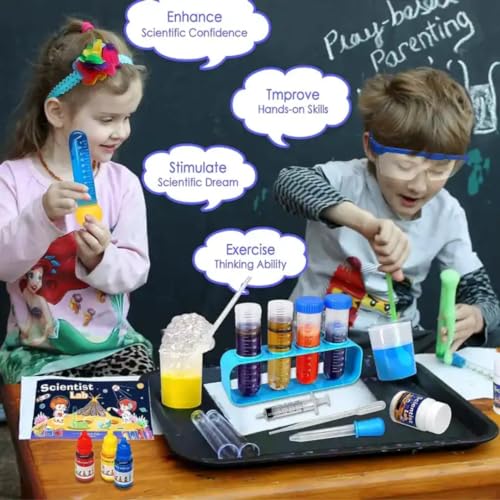 Why2Wise 70+ Science Experiment Kit for Kids — STEM Chemistry Lab (Ages 6-14)